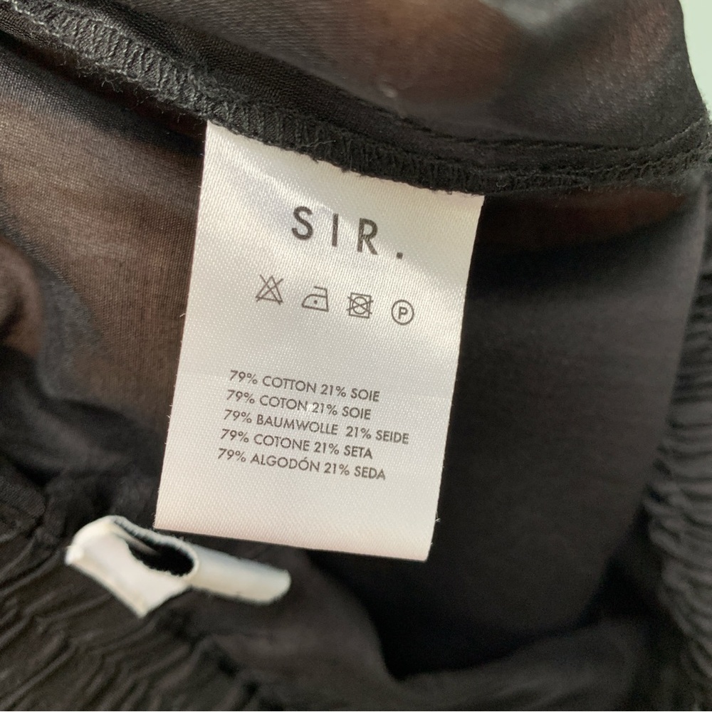 SIR. Black Cover Up Sheer Pants in Black 4 - Picture 9 of 11